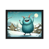 "Monsterwinterspaß" Gerahmtes Poster auf mattem Papier