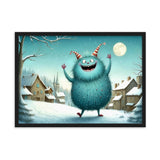 "Monsterwinterspaß" Gerahmtes Poster auf mattem Papier