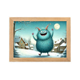 "Monsterwinterspaß" Gerahmtes Poster auf mattem Papier