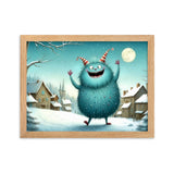 "Monsterwinterspaß" Gerahmtes Poster auf mattem Papier