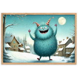 "Monsterwinterspaß" Gerahmtes Poster auf mattem Papier