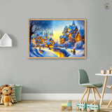 "abendspaziergang" gerahmtes poster auf mattem papier mit passepartout