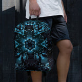 cooler rucksack in winterlich leuchtendem kaleidoskop-design
