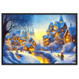 "abendspaziergang" gerahmtes poster auf mattem papier schwarz / 61×91 cm