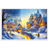 "abendspaziergang" gerahmtes poster auf mattem papier weiß / 61×91 cm