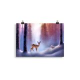 "freunde im schnee" poster 21×30 cm