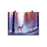 "freunde im schnee" poster 30×40 cm