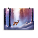 "freunde im schnee" poster 50×70 cm