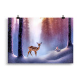"freunde im schnee" poster 70×100 cm