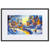 "abendspaziergang" gerahmtes poster auf mattem papier mit passepartout schwarz / 61×91 cm