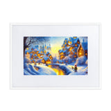 "abendspaziergang" gerahmtes poster auf mattem papier mit passepartout weiß / 50×70 cm