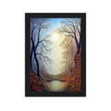 "Herbstlandschaft II" Gerahmtes Poster auf mattem Papier