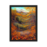 "Herbstlandschaft I" Gerahmtes Poster auf mattem Papier