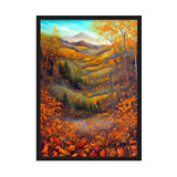 "Herbstlandschaft I" Gerahmtes Poster auf mattem Papier