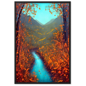 "Herbstlandschaft IV" Gerahmtes Poster auf mattem Papier