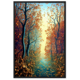 "Herbstlandschaft III" Gerahmtes Poster auf mattem Papier
