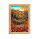 "Herbstlandschaft I" Gerahmtes Poster auf mattem Papier