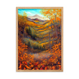 "Herbstlandschaft I" Gerahmtes Poster auf mattem Papier