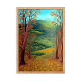 "Herbstlandschaft VII" Gerahmtes Poster auf mattem Papier