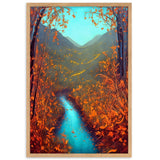 "Herbstlandschaft IV" Gerahmtes Poster auf mattem Papier