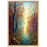"Herbstlandschaft III" Gerahmtes Poster auf mattem Papier
