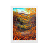 "Herbstlandschaft I" Gerahmtes Poster auf mattem Papier