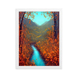 "Herbstlandschaft IV" Gerahmtes Poster auf mattem Papier