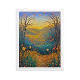 "Herbstlandschaft V" Gerahmtes Poster auf mattem Papier
