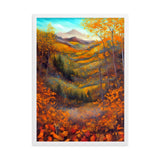 "Herbstlandschaft I" Gerahmtes Poster auf mattem Papier