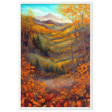 "Herbstlandschaft I" Gerahmtes Poster auf mattem Papier