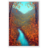 "Herbstlandschaft IV" Gerahmtes Poster auf mattem Papier