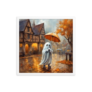 "Oktoberregen" Gerahmtes Poster