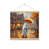 "Oktoberregen" Poster mit Aufhängern