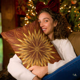 kissenbezug mit weihnachtlichem kaleidoskop-design