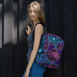 rucksack in psychedelischem fraktal-design