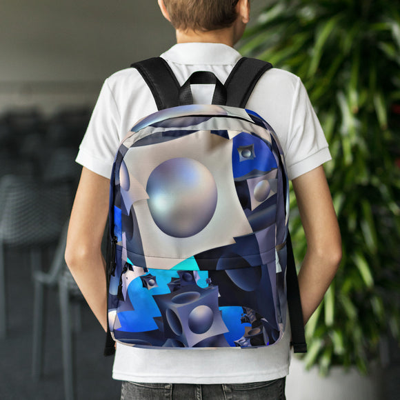 stylischer rucksack in futuristischem 3d-design default title