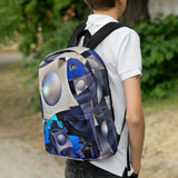 stylischer rucksack in futuristischem 3d-design