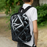 rucksack in 3d-metall-optik