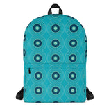 rucksack mit leuchtend blauem kreis-muster default title