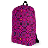 rucksack mit fröhlichem kaleidoskop-muster