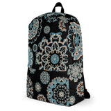 rucksack mit kaleidoskop-blumen