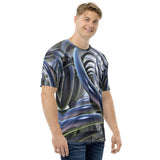 männer t-shirt in futuristischem fraktal-design