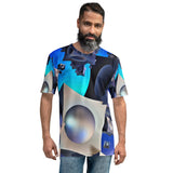cooles männer t-shirt in futuristischem 3d-design