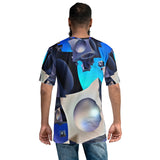 cooles männer t-shirt in futuristischem 3d-design