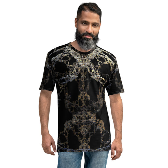 männer t-shirt in fraktaler 3d-optik