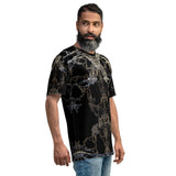 männer t-shirt in fraktaler 3d-optik