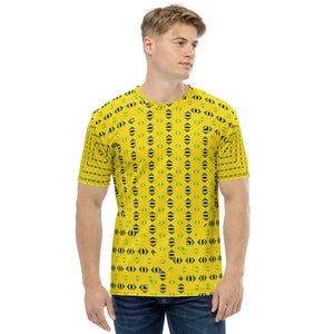 männer t-shirt mit geometrischem muster