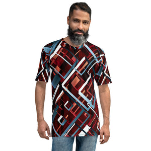 herren-t-shirt mit geometrischem design