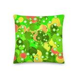 premium-kissen "green bubbles" 45 x 45 cm