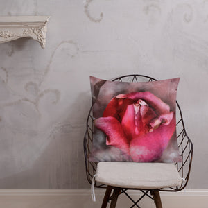 "himmelsblüten - rosa tulpe" premium-kissen 22×22